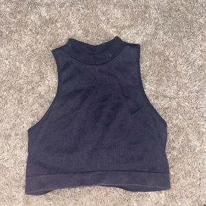 DARK BLUE CROPPED TANK